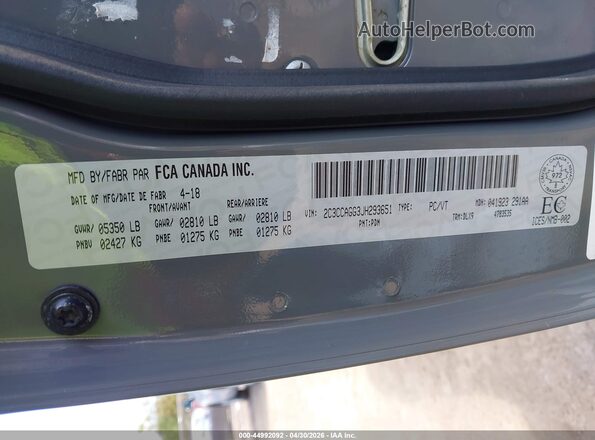 2C3CCAGG3JH293651 2018 CHRYSLER 300 Серый Вид подкапотного пространства