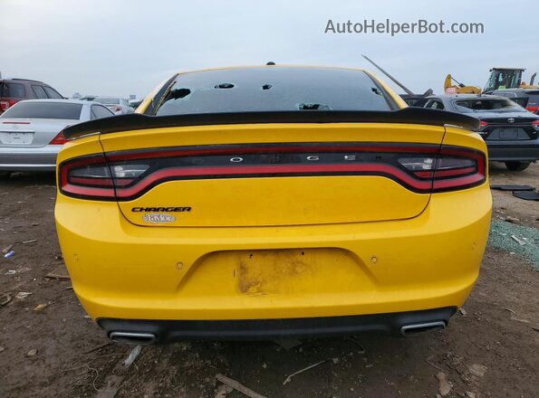 2C3CDXBG4HH623587 2017 DODGE CHARGER Yellow Widok z tyłu