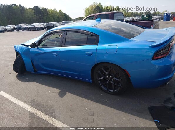 2C3CDXBG8PH613207 2023 DODGE CHARGER Blue Rear interior view
