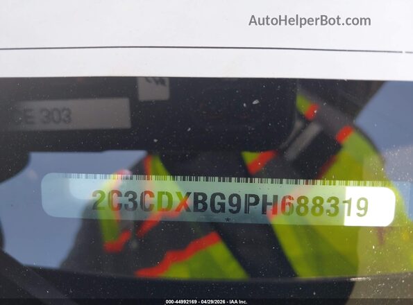 2C3CDXBG9PH688319 2023 DODGE CHARGER Серый Вид подкапотного пространства