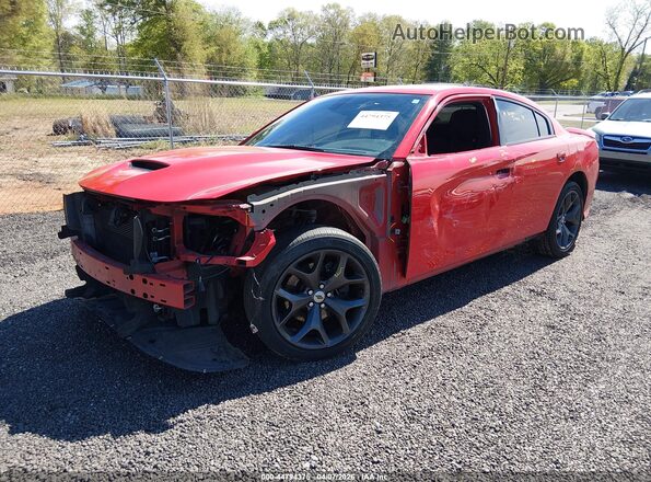 2C3CDXCT1KH575324 2019 DODGE CHARGER Red წინა მარცხენა ხედი სამი მეოთხედიდან