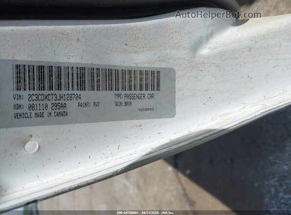 2C3CDXCT3JH128704 2018 DODGE CHARGER Белый Вид подкапотного пространства
