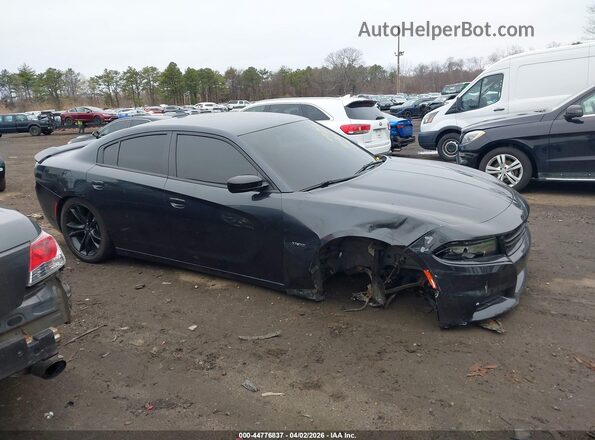 2C3CDXCT4JH234708 2018 DODGE CHARGER Black უკანა სალონის ხედი