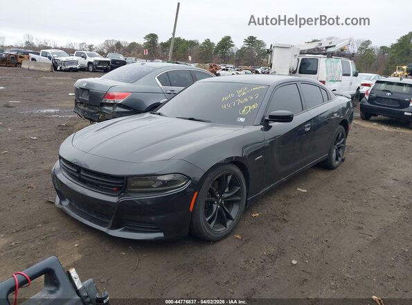 2C3CDXCT4JH234708 2018 DODGE CHARGER Black წინა მარცხენა ხედი სამი მეოთხედიდან