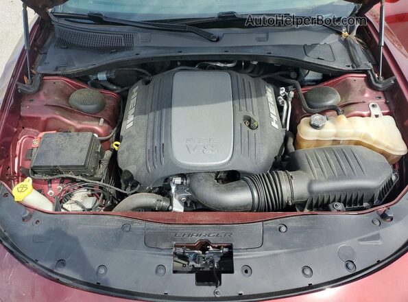 2C3CDXCT4KH674493 2019 DODGE CHARGER Burgundy უკანა სალონის ხედი