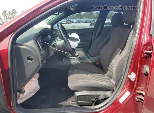 2C3CDXCT4KH674493 2019 DODGE CHARGER Burgundy წინა სალონის ხედი