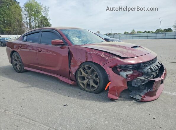 2C3CDXCT4KH674493 2019 DODGE CHARGER Burgundy წინა მარჯვენა