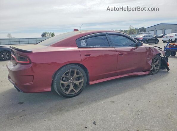 2C3CDXCT4KH674493 2019 DODGE CHARGER Burgundy უკანა მარჯვენა
