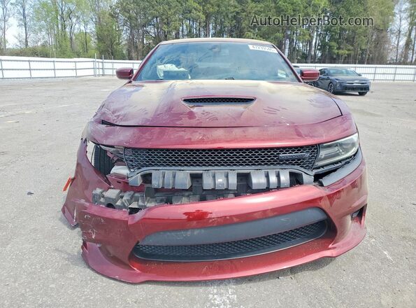 2C3CDXCT4KH674493 2019 DODGE CHARGER Burgundy წინა ხედი