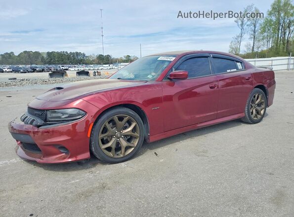 2C3CDXCT4KH674493 2019 DODGE CHARGER Burgundy წინა მარცხენა ხედი სამი მეოთხედიდან