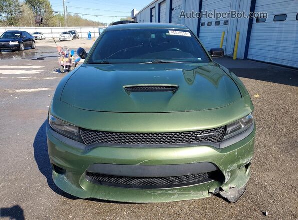 2C3CDXCT4MH557595 2021 DODGE CHARGER Зеленый Вид спереди