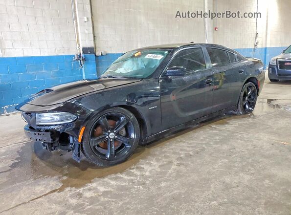 2C3CDXCT5HH528595 2017 DODGE CHARGER Черный Передняя левая четверть
