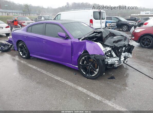 2C3CDXCT8LH107723 2020 DODGE CHARGER Фиолетовый Передняя правая четверть