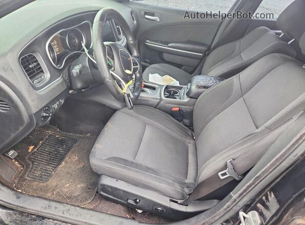 2C3CDXCTXJH260911 2018 DODGE CHARGER Черный Вид салона спереди