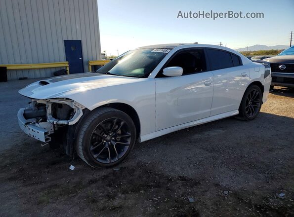 2C3CDXCTXNH145845 2022 DODGE CHARGER White წინა მარცხენა ხედი სამი მეოთხედიდან