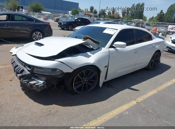 2C3CDXGJ0KH619368 2019 DODGE CHARGER Белый Передняя левая четверть