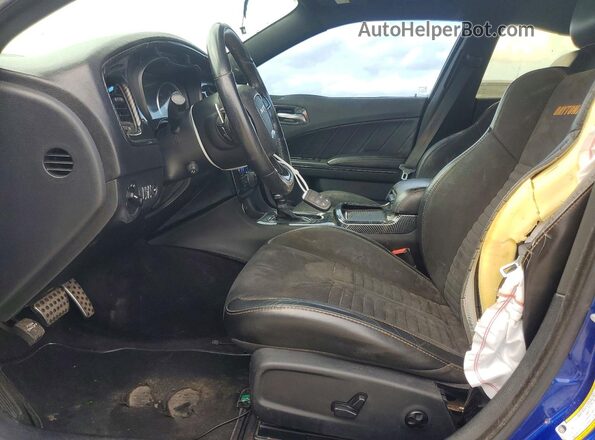 2C3CDXGJ4JH200860 2018 DODGE CHARGER Blue Front interior view