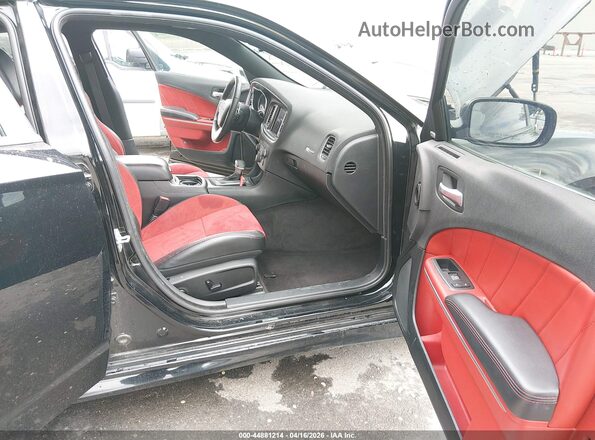 2C3CDXGJ4JH289393 2018 DODGE CHARGER Black Widok wnętrza z przodu