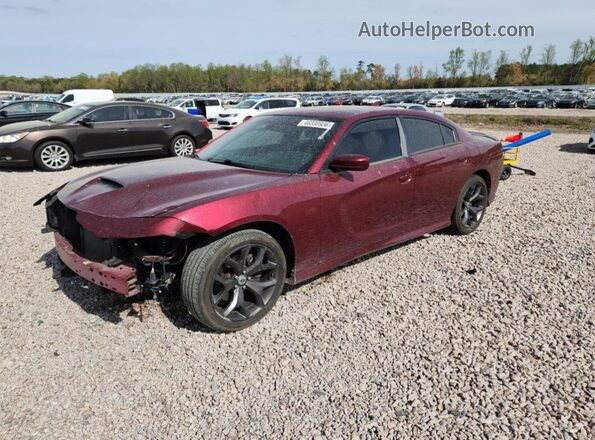 2C3CDXHG0JH217951 2018 DODGE CHARGER Темно-бордовый Передняя левая четверть