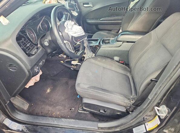 2C3CDXHG2HH510101 2017 DODGE CHARGER Черный Вид салона спереди