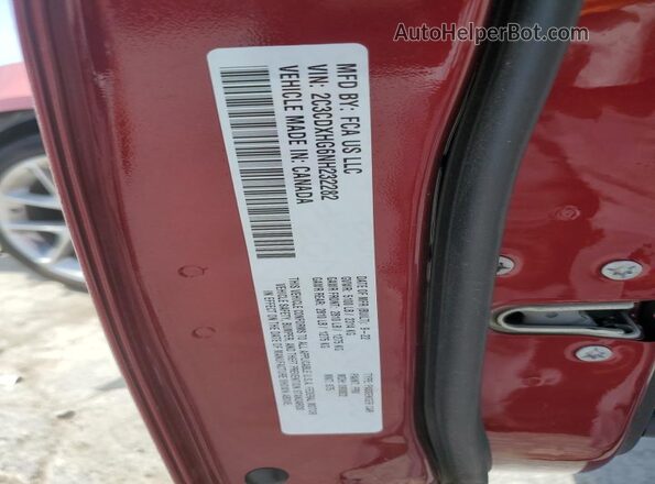 2C3CDXHG6NH232282 2022 DODGE CHARGER Бордовый Вид наклейки с VIN-кодом