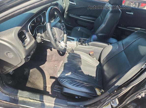 2C3CDXHG7GH346357 2016 DODGE CHARGER Черный Вид салона спереди