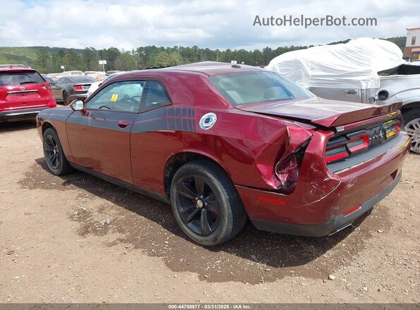 2C3CDZAG3KH677757 2019 DODGE CHALLENGER Burgundy Trasero izquierdo