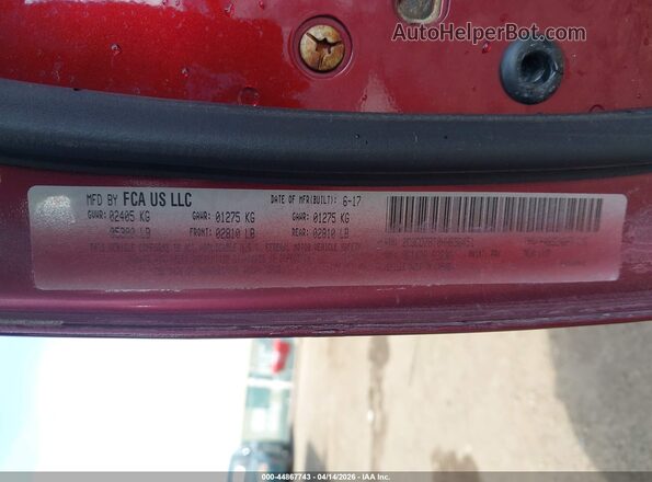 2C3CDZBT0HH656451 2017 DODGE CHALLENGER Maroon Vista del compartimento del motor