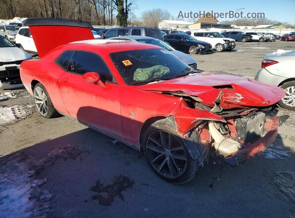 2C3CDZFJ7HH507351 2017 DODGE CHALLENGER Красный Передняя правая четверть