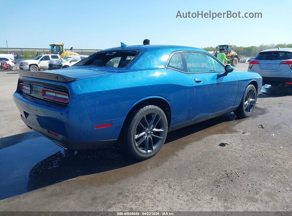 2C3CDZKG6MH663725 2021 DODGE CHALLENGER Blue Trasero derecho