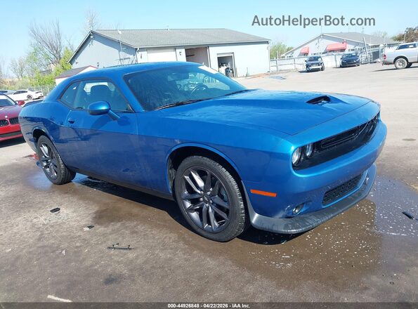 2C3CDZKG6MH663725 2021 DODGE CHALLENGER Blue Delantero derecho