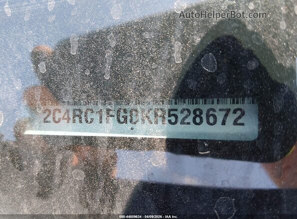 2C4RC1FG0KR528672 2019 CHRYSLER PACIFICA Черный Вид подкапотного пространства