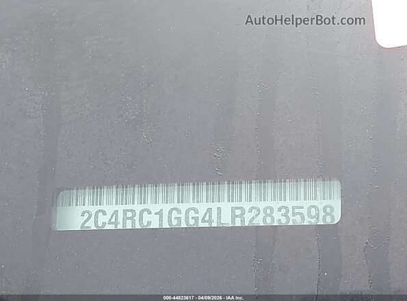 2C4RC1GG4LR283598 2020 CHRYSLER PACIFICA Gray Vista del compartimento del motor