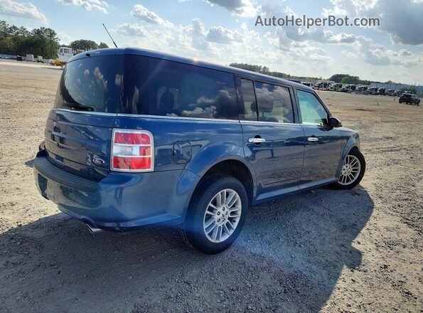 2FMGK5C80JBA10109 2018 FORD FLEX Blue Trasero derecho