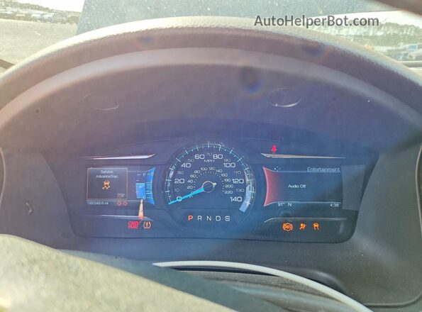 2FMGK5C80JBA10109 2018 FORD FLEX Blue Vista del cuadro de instrumentos