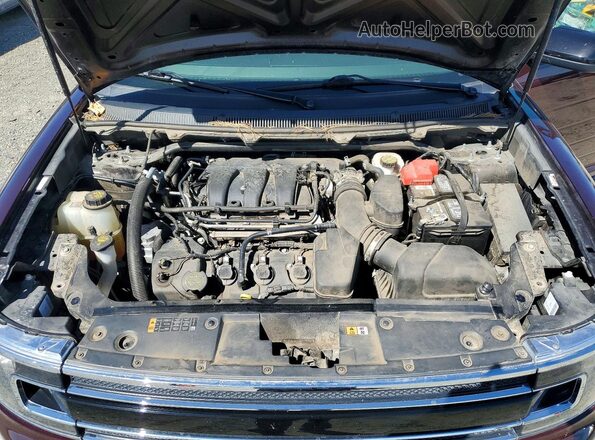 2FMGK5C83KBA33255 2019 FORD FLEX Maroon Widok wnętrza z tyłu