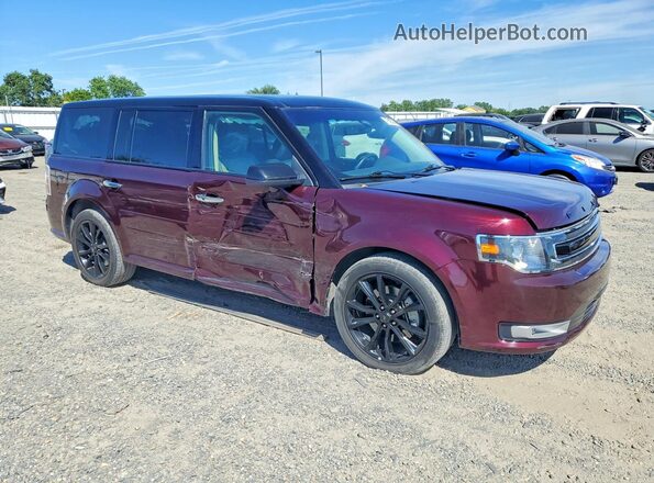2FMGK5C83KBA33255 2019 FORD FLEX Maroon Przód prawy