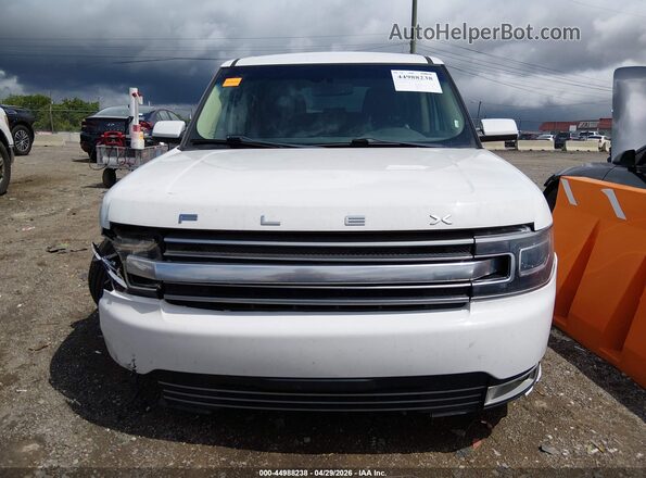 2FMGK5D82KBA04151 2019 FORD FLEX White Widok zestawu wskaźników