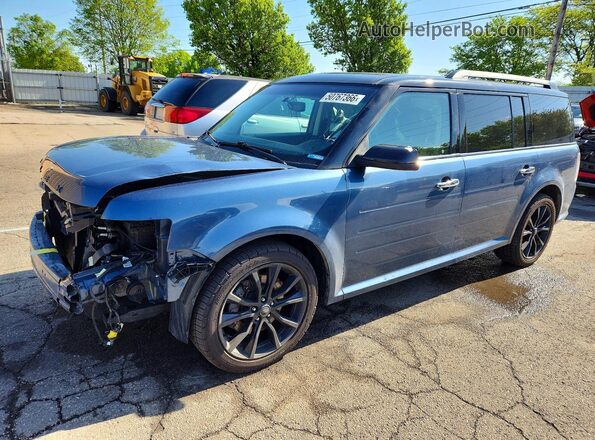 2FMHK6C82KBA10608 2019 FORD FLEX Blue Przód lewy