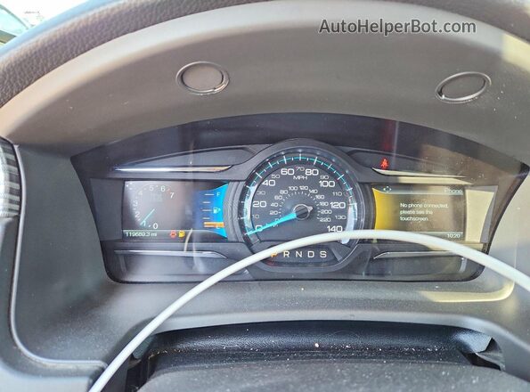 2FMHK6C82KBA10608 2019 FORD FLEX Blue Widok zestawu wskaźników