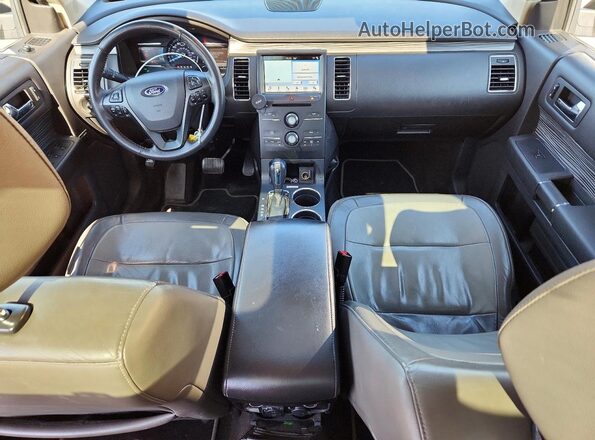 2FMHK6C82KBA10608 2019 FORD FLEX Blue Widok deski rozdzielczej