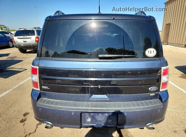 2FMHK6C82KBA10608 2019 FORD FLEX Blue Widok z tyłu