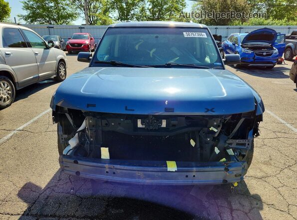 2FMHK6C82KBA10608 2019 FORD FLEX Blue Widok z przodu