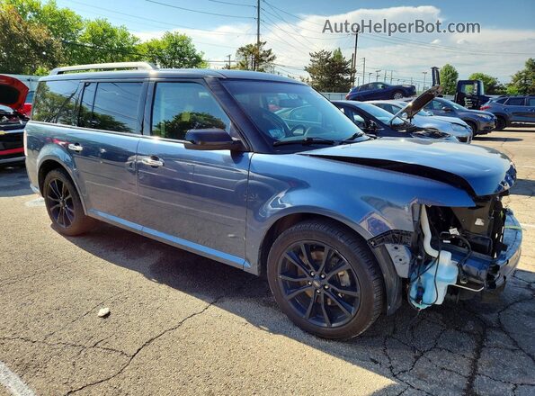 2FMHK6C82KBA10608 2019 FORD FLEX Blue Przód prawy