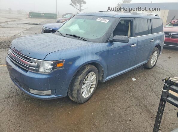 2FMHK6C83KBA11556 2019 FORD FLEX Синий Передняя левая четверть