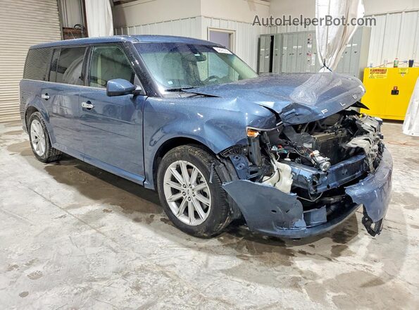 2FMHK6D80KBA26188 2019 FORD FLEX Синий Передняя правая четверть