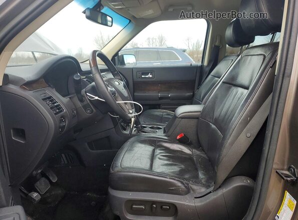 2FMHK6D82KBA04418 2019 FORD FLEX Brown Widok wnętrza z przodu