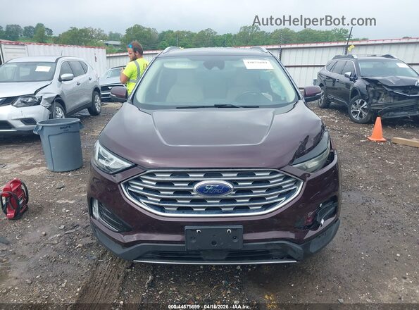 2FMPK3J95LBA10643 2020 FORD EDGE Burgundy Instrument cluster view