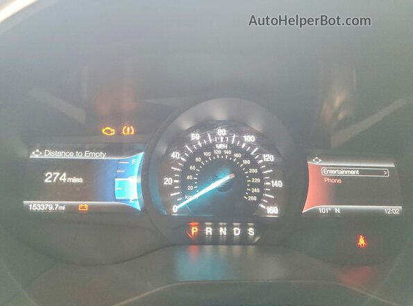 2FMPK3J95LBA29130 2020 FORD EDGE Silver Вид щитка приладів