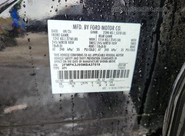 2FMPK3J95MBA37519 2021 FORD EDGE Black VIN կոդի պիտակի տեսք